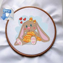 Bunny cross stitch pattern Rabbit cross stitch pattern Baby cross stitch pattern Animals cross stitch pattern PDF