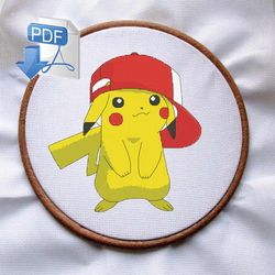 pokemon cross stitch pattern pikachu cross stitch pattern cross stitch pattern instant download pdf