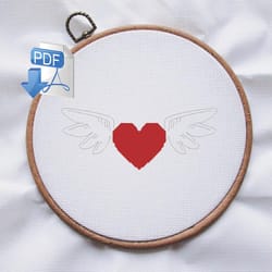 heart cross stitch pattern valentine's day cross stitch pattern love cross stitch instant pdf download