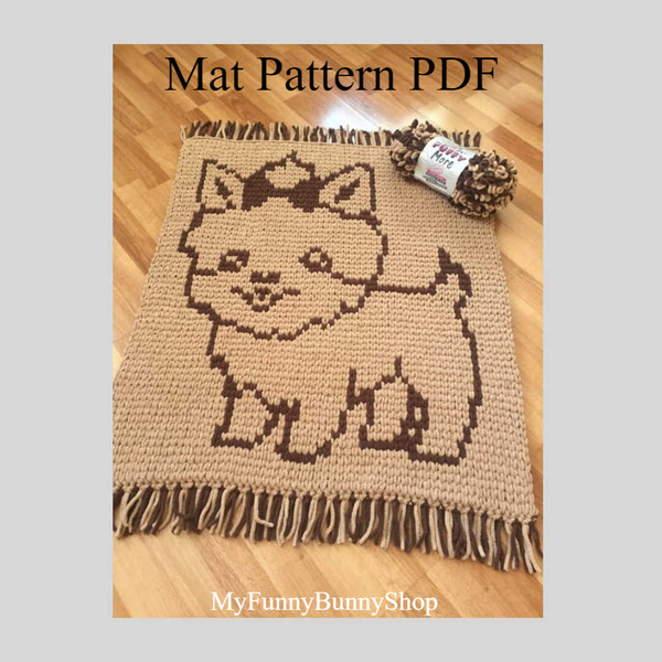 loop-yarn-finger- knitting-puppy-mat