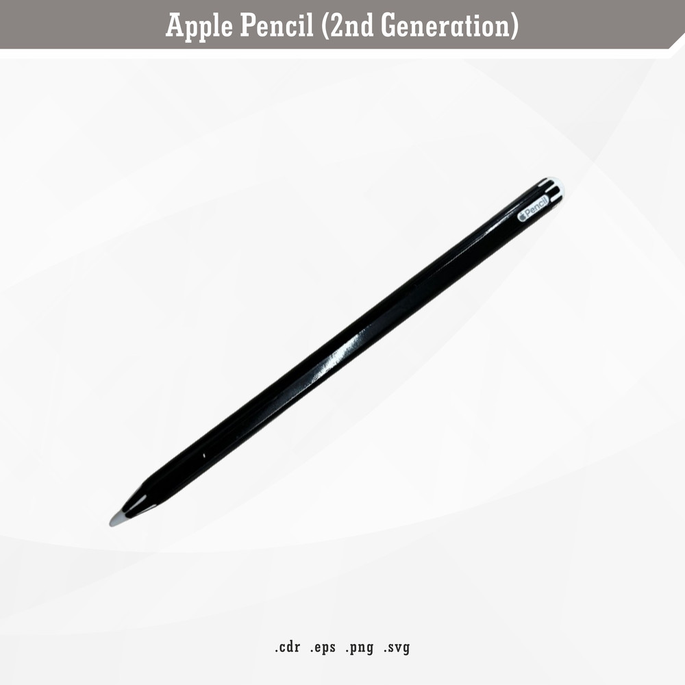 Apple Pencil 2nd Generation  SVG Digital Skin Template 1