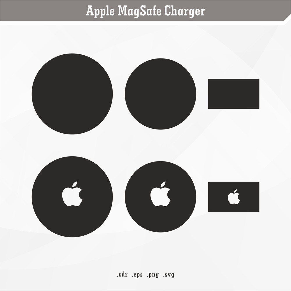 Apple MagSafe Charger A2384 SVG Digital Skin Template 0