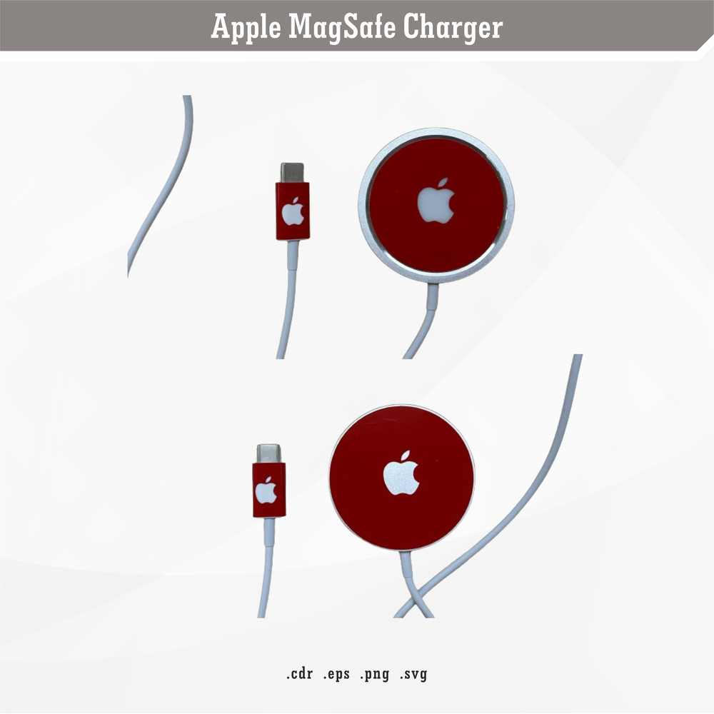 Apple MagSafe Charger A2384 SVG Digital Skin Template 1