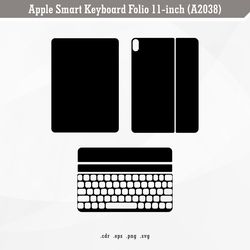 apple smart keyboard folio 11inch a2038 | svg digital skin template
