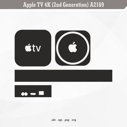 apple tv 4k 2nd generation a2169 | svg digital skin template
