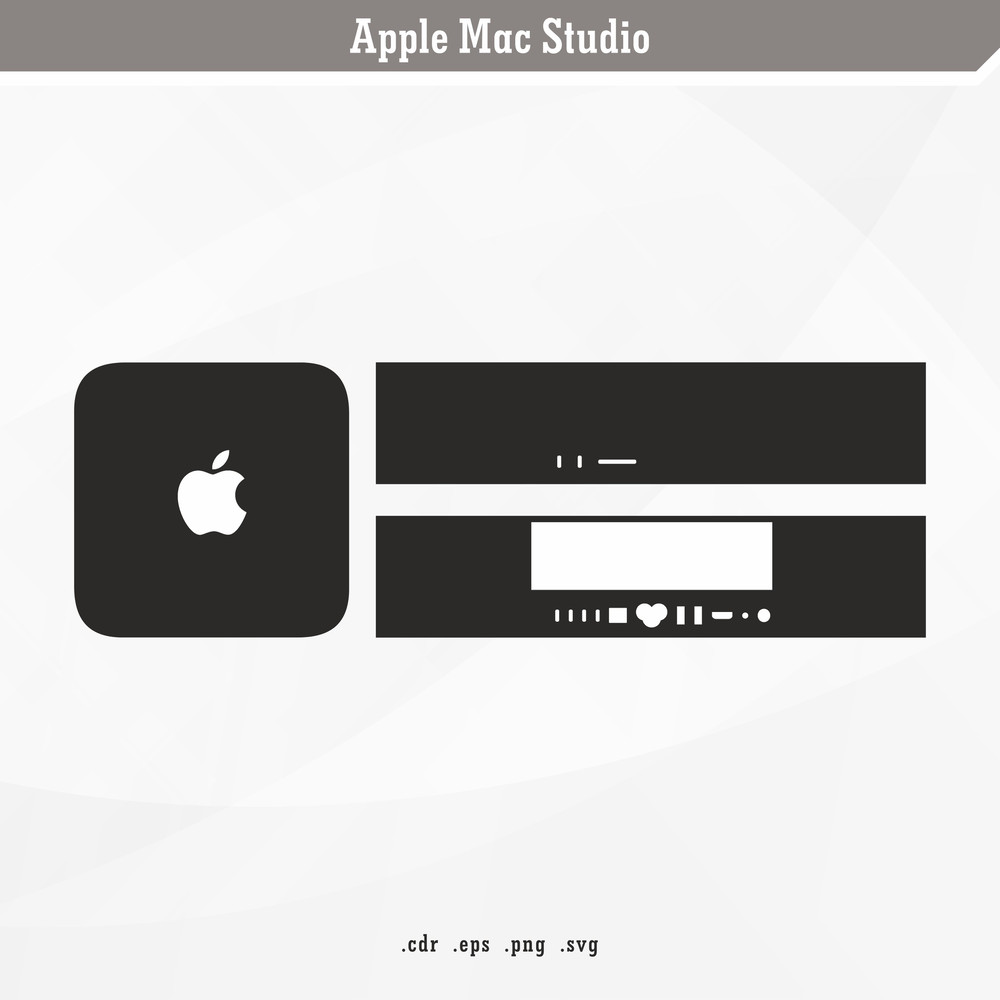 Apple Mac Studio SVG Digital Skin Template 0