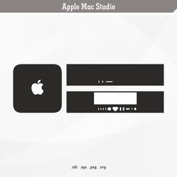 apple mac studio | svg digital skin template