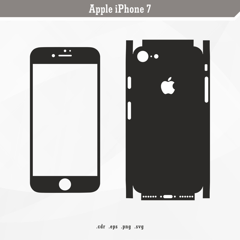 Apple IPhone 7 SVG Digital Skin Template 0
