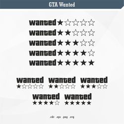 gta wanted | svg digital vector
