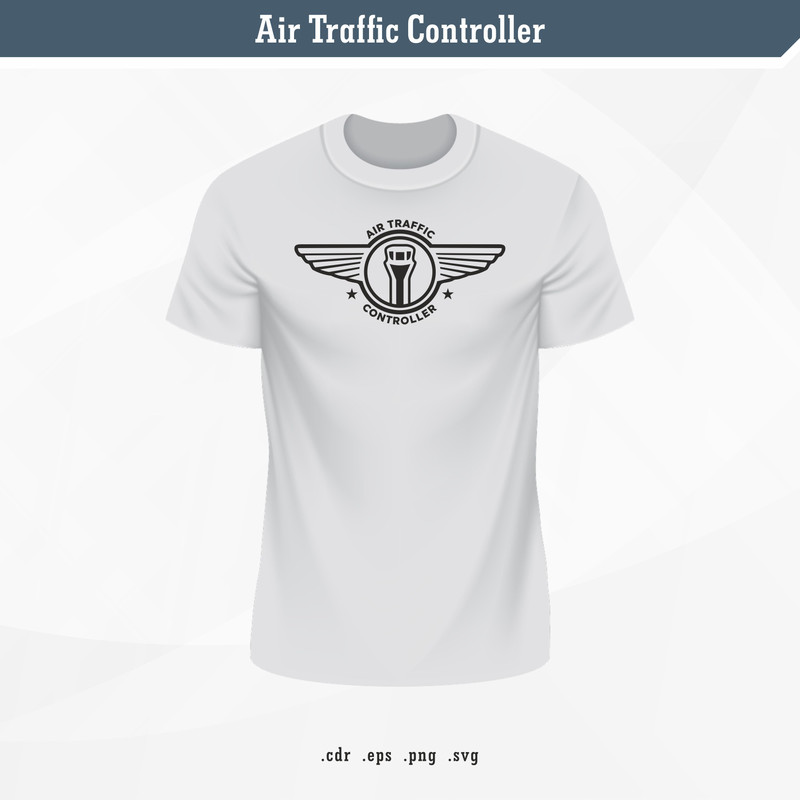 Air Traffic Controller SVG Digital Vector 2