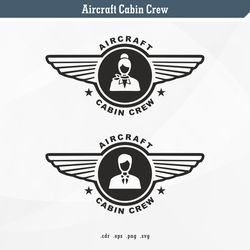 aircraft cabin crew | svg digital vector