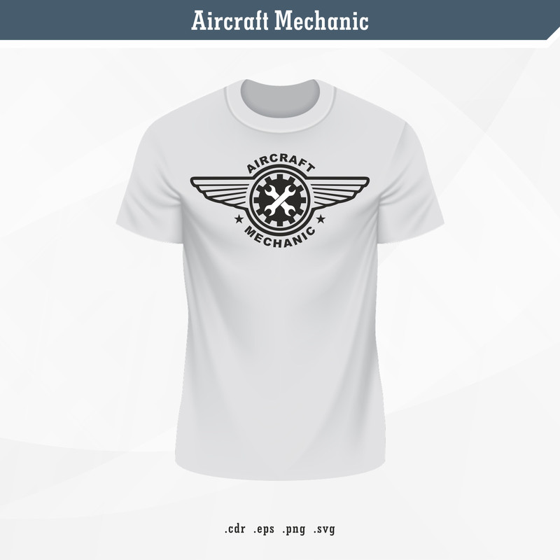 Aircraft Mechanic SVG Digital Vector 1