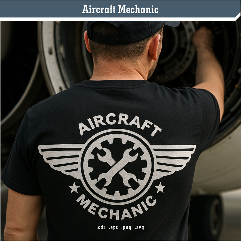 Aircraft Mechanic SVG Digital Vector 3
