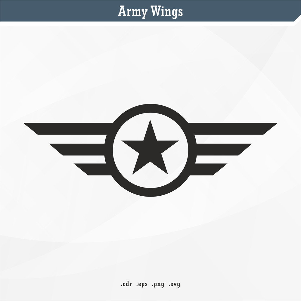 Army Wings SVG Digital Vector 0