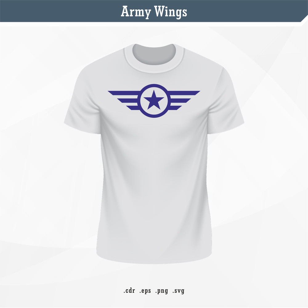 Army Wings SVG Digital Vector 1