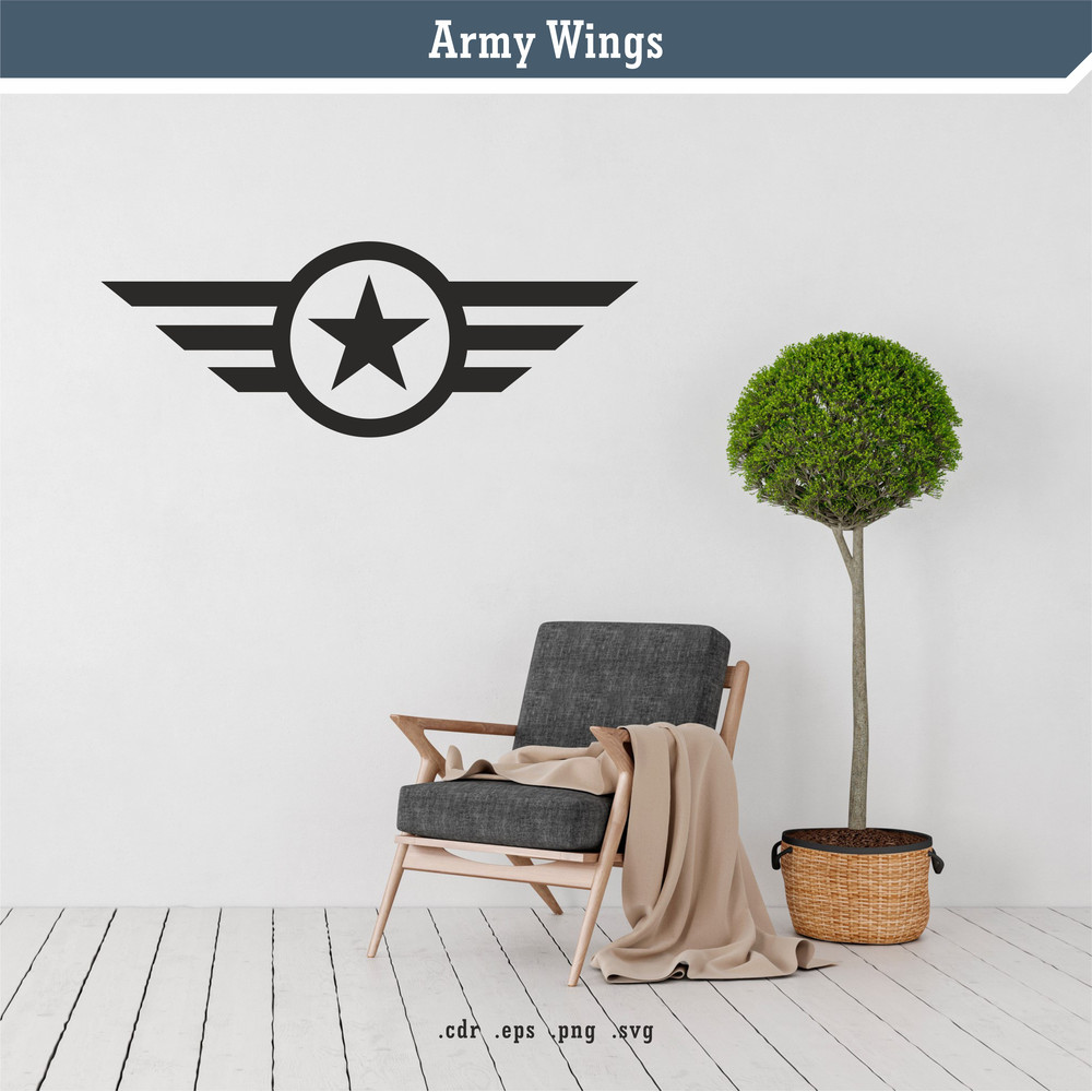 Army Wings SVG Digital Vector 2