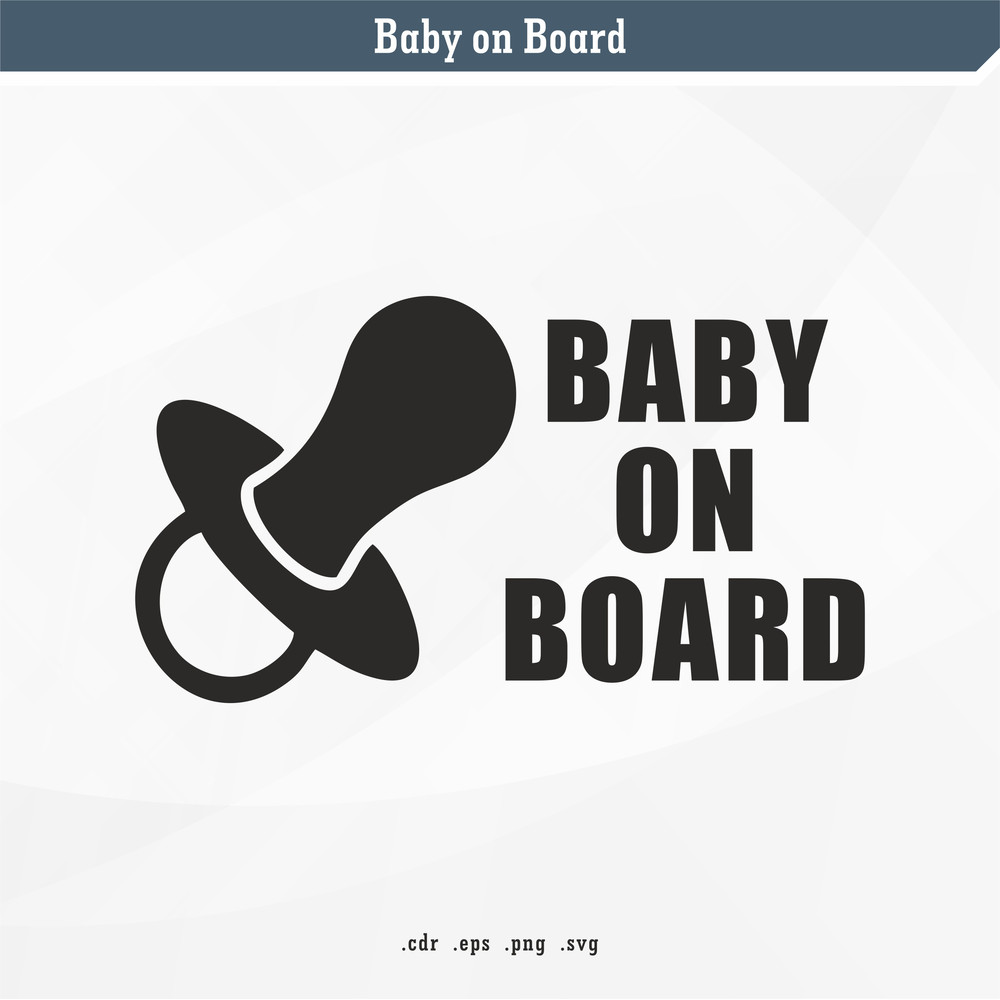 Baby On Board SVG Digital Vector 0