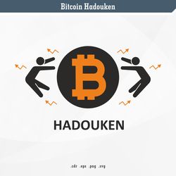 bitcoin hadouken | svg digital vector