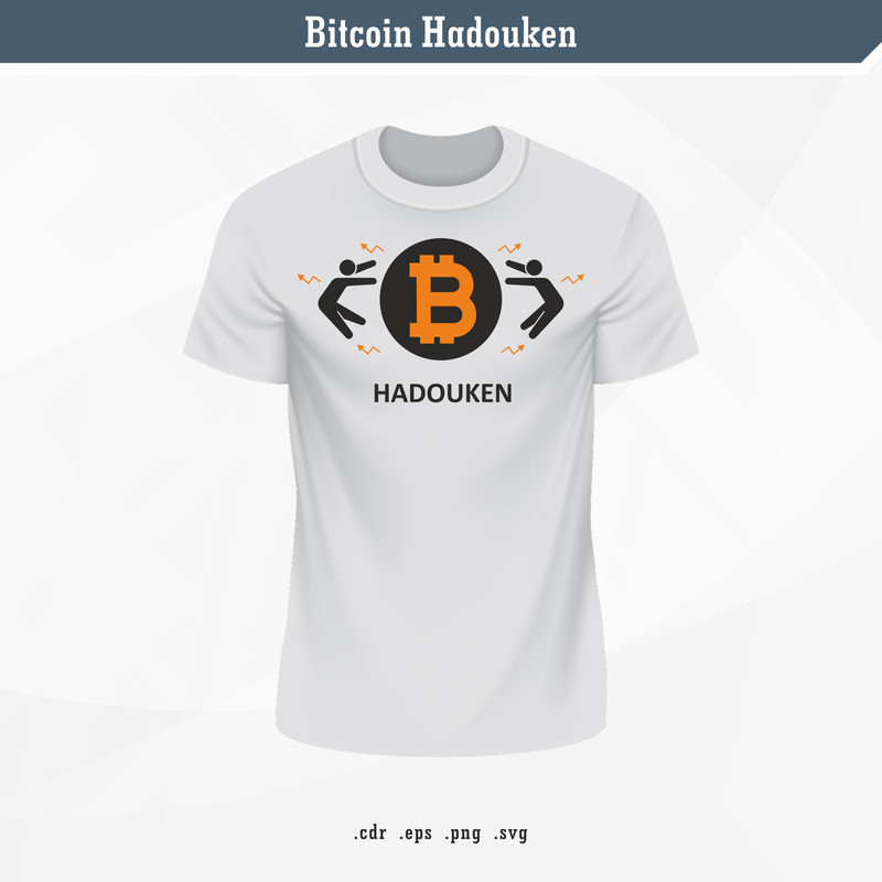 Bitcoin Hadouken SVG Digital Vector 1