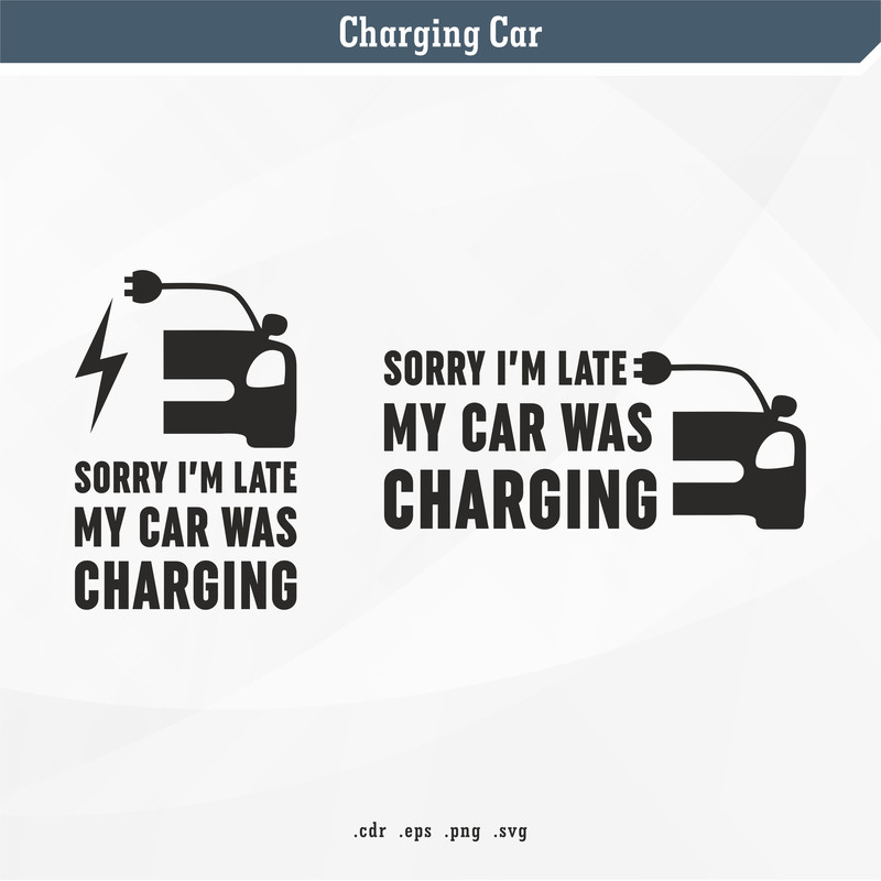 Charging Car SVG Digital Vector 0