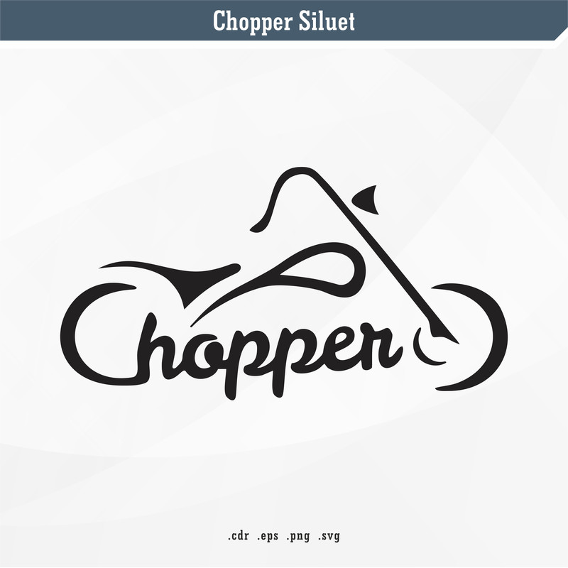 Chopper Siluet SVG Digital Vector 0