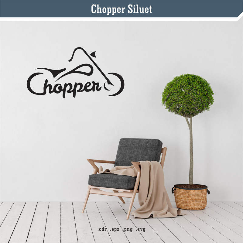 Chopper Siluet SVG Digital Vector 2