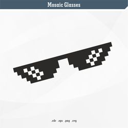 mosaic glasses | svg digital vector