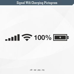 signal wifi charging pictogram | svg digital vector