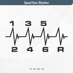 speed gear rhythm | svg digital vector