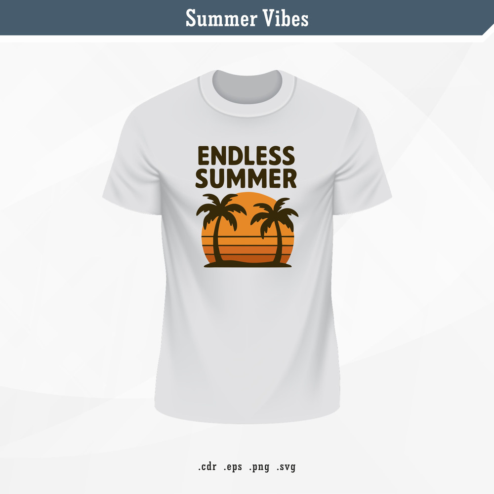 Summer Vibes SVG Digital Vector 1