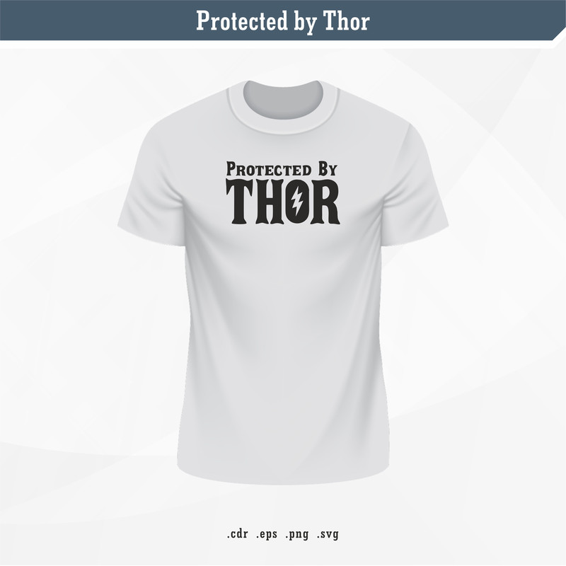 Protected By Thor  SVG Digital Vector 1