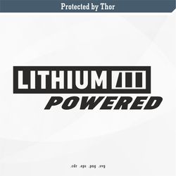 lithium powered | svg digital vector
