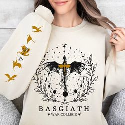 fourth wing sweatshirt, basgiath war college, dragon rider, violet sorrengail, xaden riorson, riders quadrant