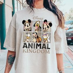 comfort colors retro disney animal kingdom mickey and friends comfort color shirt, disney mickey safari shirt,