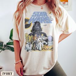 comfort color vintage disney star wars shirt, star wars shirt, star wars a new hope faded, disneyworld shirt,