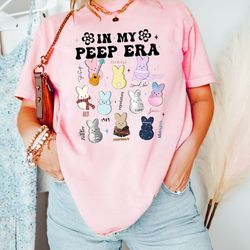 in my peeps era unisex t-shirt, taylor eras tour, easter bunny tee, taylor fan gift, easter day marshmallow crewneck