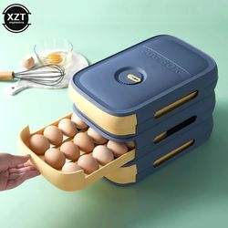 Stackable Refrigerator Egg Storage Container with Lid - Durable, BPA-Free Plastic Egg Organizer, Holds 20Eggs