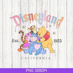 retro disneyland est 1955 california png, winnie the pooh png, pooh and friends png, bear pooh png, disneyland trip png
