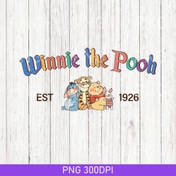 retro winnie the pooh png, winnie the pooh all characters png, pooh png, pooh and friends trip png, disney the pooh png