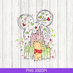 vintage disney winnie the pooh png, the pooh and friends, winnie the pooh png, disneyworld png, disney family trip png