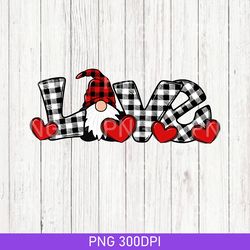 vintage love valentine gnome valentine, valentine gnome buffalo plaid png, xoxoxo valentines day, valentines day png