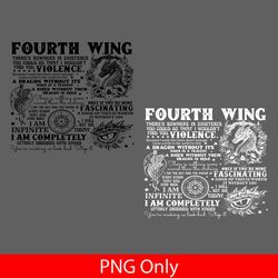 fourth wing embroidered png, basgiath war college png, ya fantasybook, wing leader, gift for readers digital download