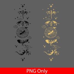 xaden riorson png, iron flame fan png, fourth wing inspired, dragon rider bookish, basgiath war college, bookish gift