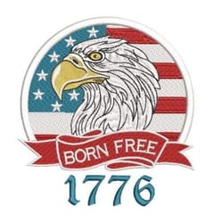 american flag and eagle embroidery design, independence day 2