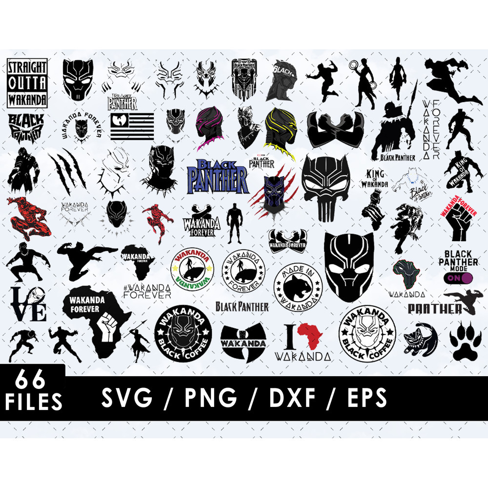Black Panther SVG Files Black Panther PNG Files Vector PNG Images SVG Cut File for Cricut Clipar