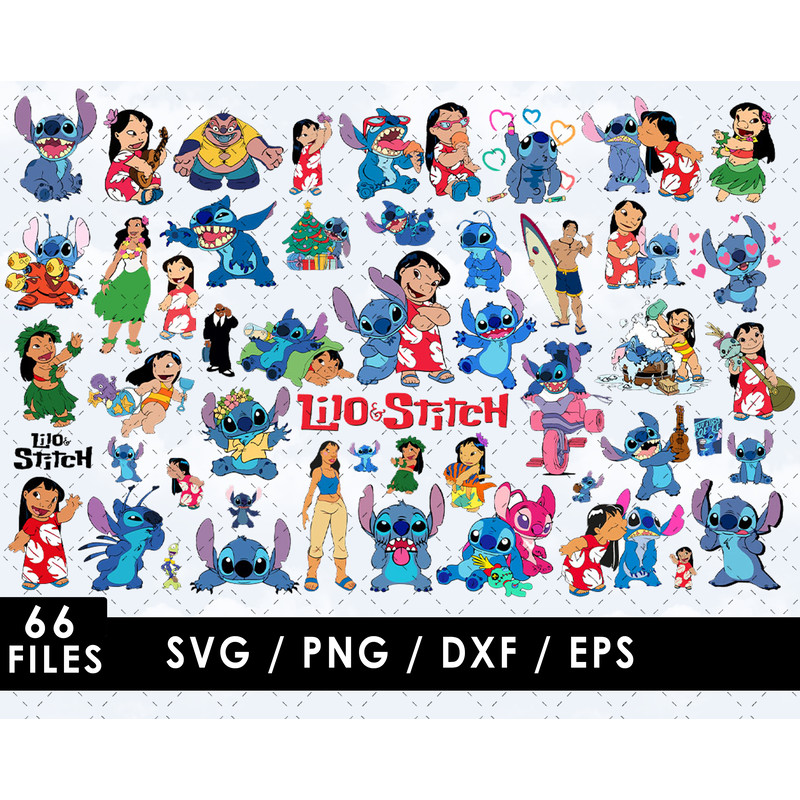 Lilo and Stitch SVG Files Lilo and Stitch PNG Files Vector PNG Images SVG Cut File for Cricut Cl