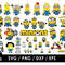 Minions SVG Files Minions PNG Files Vector PNG Images SVG Cut File for Cricut Clipart Bundle Pac
