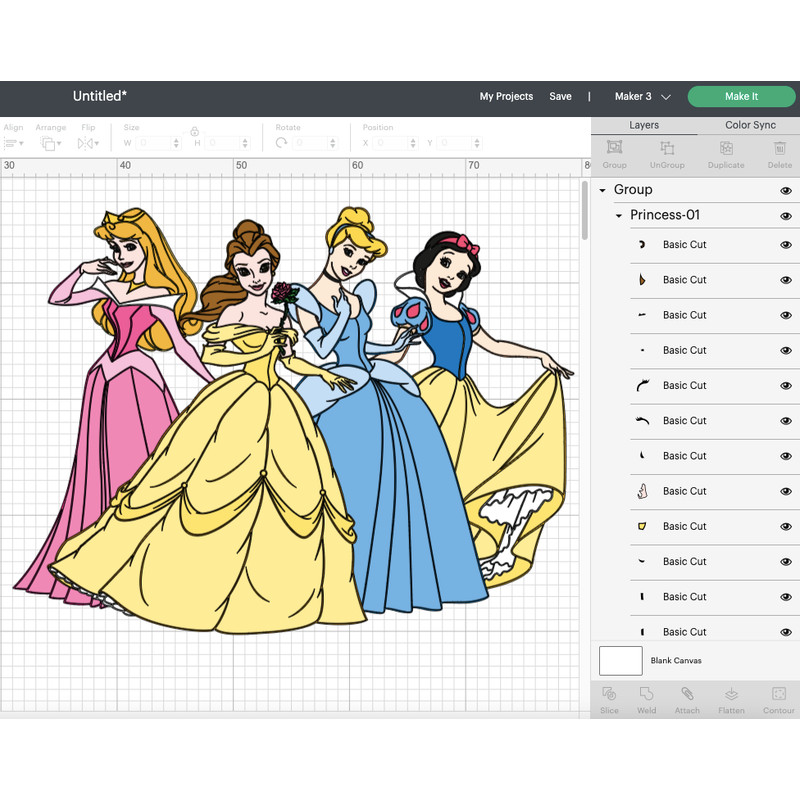 Princess SVG Files Princess PNG Files Vector PNG Images SVG Cut File for Cricut Clipart Bundle P