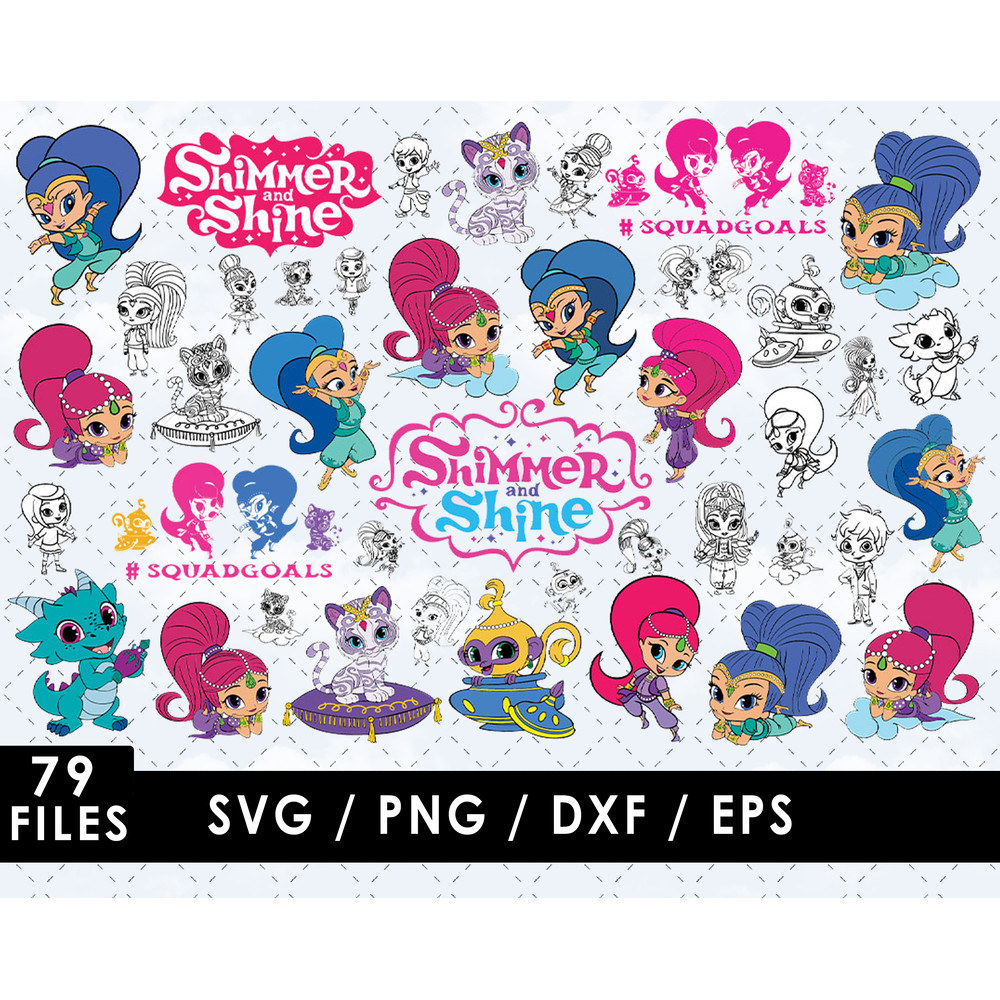 Shimmer and Shine SVG Files Shimmer and Shine PNG Files Vector PNG Images SVG Cut File for Cricut