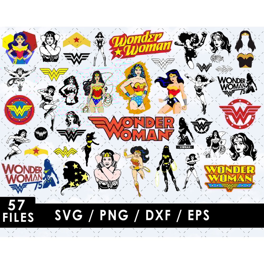 Wonder Woman SVG Files Wonder Woman PNG Files Vector PNG Images SVG Cut File for Cricut Clipart